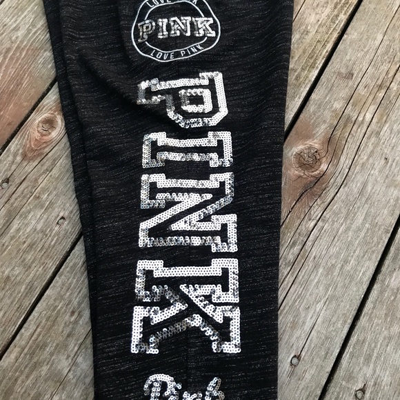 PINK Victoria's Secret Black Joggers - Picture 2 of 6